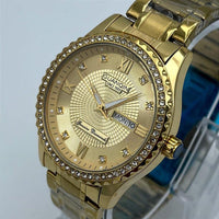 Gold Stainless Steel Watch for Men Daily Office & Formal Wear- standard size - ORIGINAL