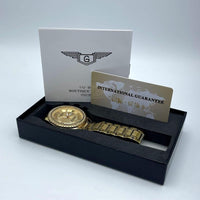 Gold Stainless Steel Watch for Men Daily Office & Formal Wear- standard size - ORIGINAL