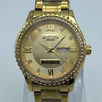 Gold Stainless Steel Watch for Men Daily Office & Formal Wear- standard size - ORIGINAL
