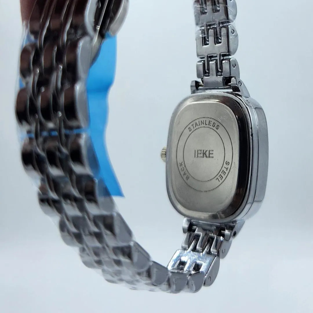 IKEA Women's Crystal-Bezel Watch Silver Stainless Steel