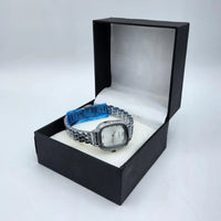 IKEA Women's Crystal-Bezel Watch Silver Stainless Steel