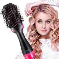 Fast Hair Dryer Brush with Ceramic Coating & LED Control - High Quality