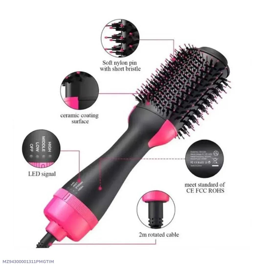 Fast Hair Dryer Brush with Ceramic Coating & LED Control - High Quality