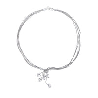 Silver Plated Five Heart Bracelet for Women