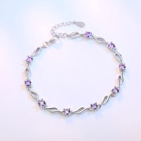 Stylish Twisted Crystal Love Bracelet for Women