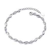 Stylish Twisted Crystal Love Bracelet for Women