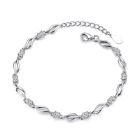 Stylish Twisted Crystal Love Bracelet for Women