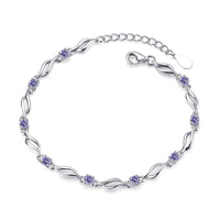 Stylish Twisted Crystal Love Bracelet for Women
