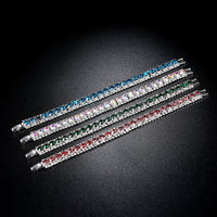 Blue Crystal Bracelet for Women Wedding Office Daily Wear