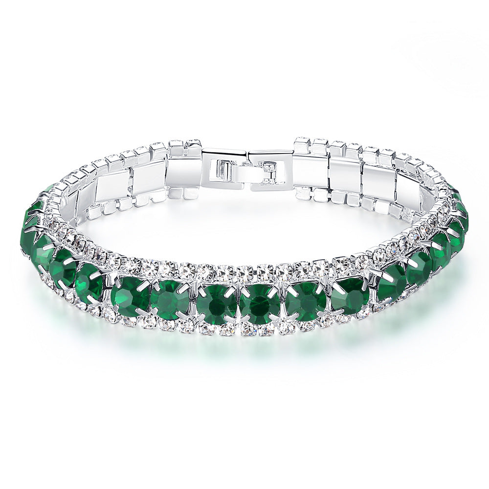 Blue Crystal Bracelet for Women Wedding Office Daily Wear