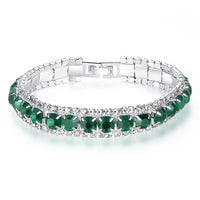 Blue Crystal Bracelet for Women Wedding Office Daily Wear