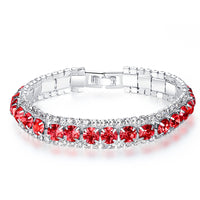 Blue Crystal Bracelet for Women Wedding Office Daily Wear