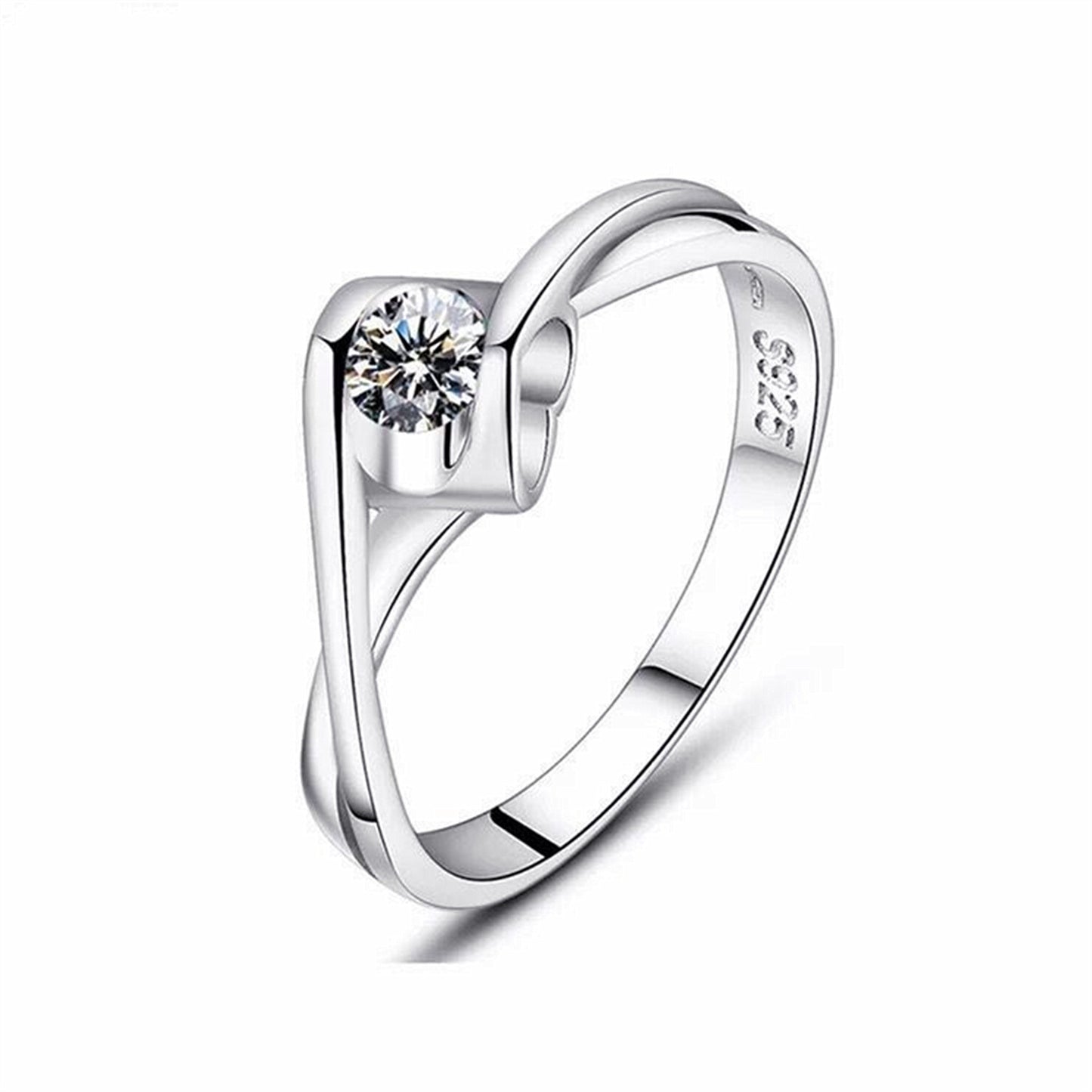 Men's 18K Platinum Plated Wide Diamond Ring