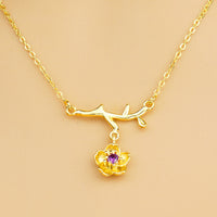 Women Gold-Plated Daisy Jewelry Set Necklace Ring Earrings