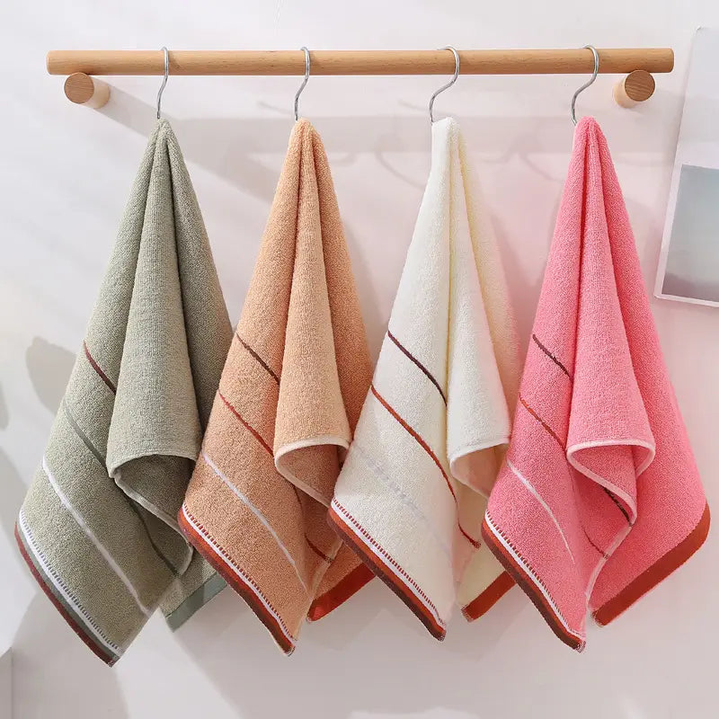 Towel Set Blue Striped Thick Cotton Face Towel - Specifications (length * width cm) Approximately 34*73