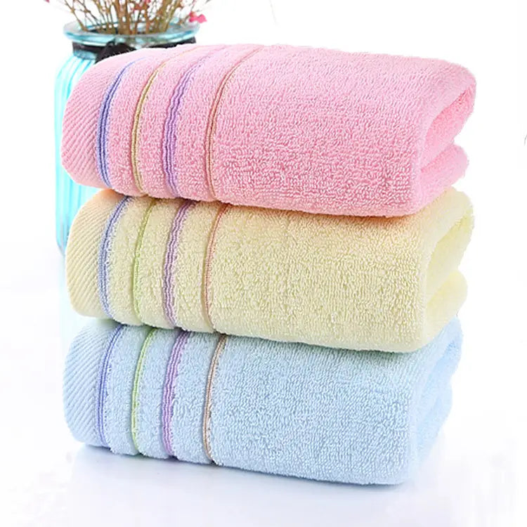 Towel Set Blue Striped Thick Cotton Face Towel - Specifications (length * width cm) Approximately 34*73