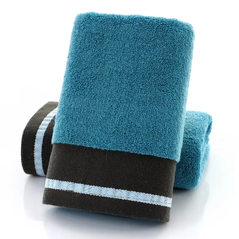 Towel Set Blue Striped Thick Cotton Face Towel - Specifications (length * width cm) Approximately 34*73